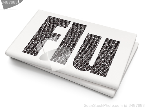 Image of Healthcare concept: Flu on Blank Newspaper background