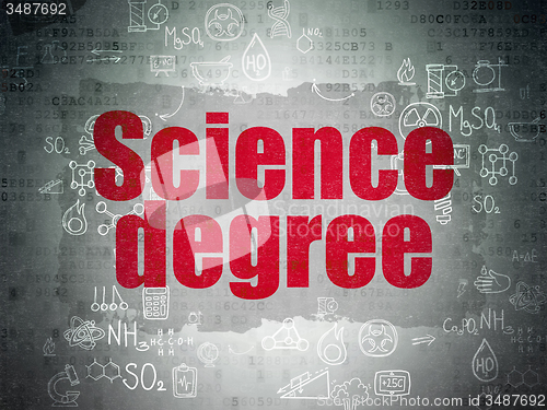 Image of Science concept: Science Degree on Digital Paper background