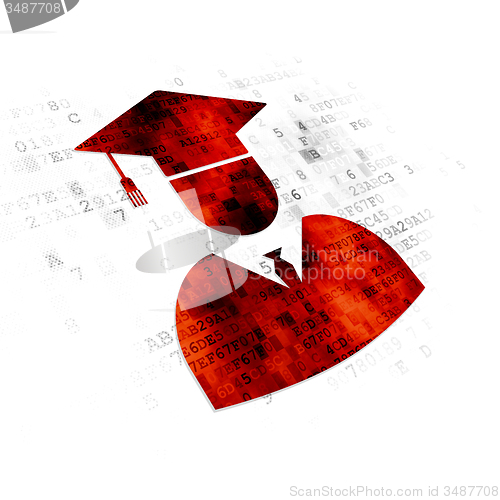 Image of Science concept: Student on Digital background