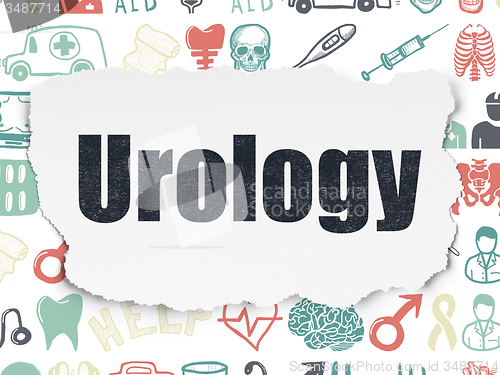 Image of Healthcare concept: Urology on Torn Paper background