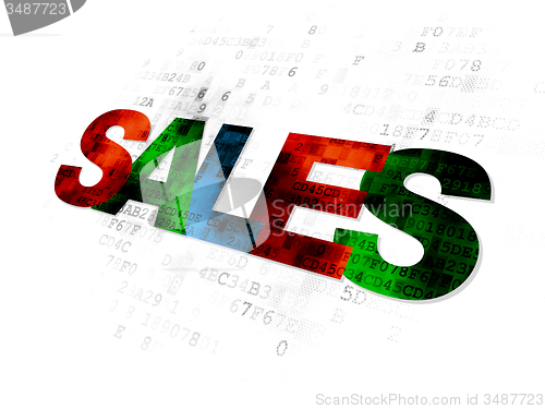 Image of Marketing concept: Sales on Digital background