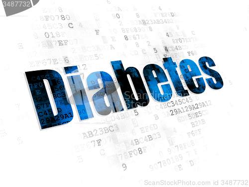 Image of Health concept: Diabetes on Digital background