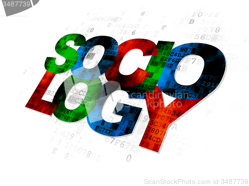 Image of Learning concept: Sociology on Digital background