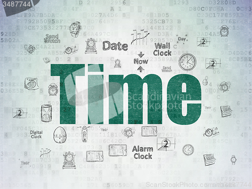 Image of Timeline concept: Time on Digital Paper background