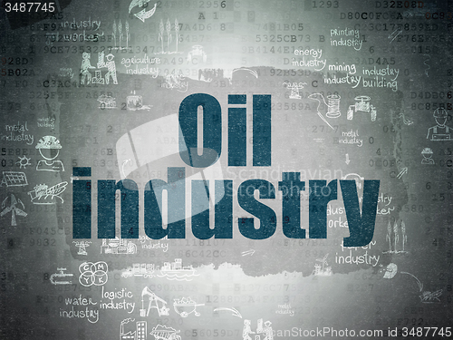 Image of Industry concept: Oil Industry on Digital Paper background