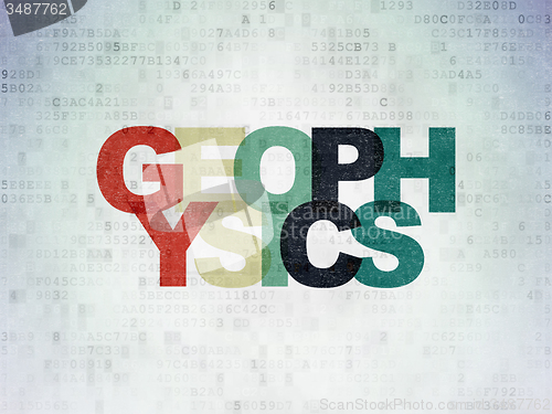 Image of Science concept: Geophysics on Digital Paper background