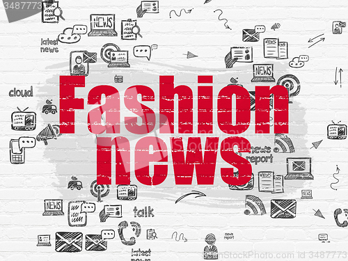Image of News concept: Fashion News on wall background
