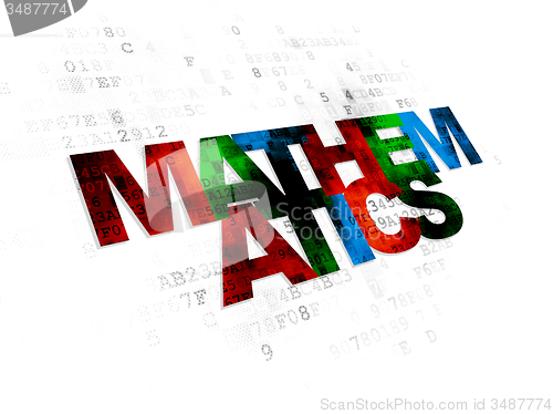Image of Learning concept: Mathematics on Digital background