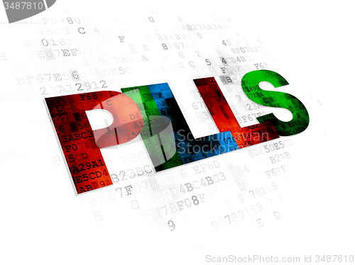Image of Medicine concept: Pills on Digital background
