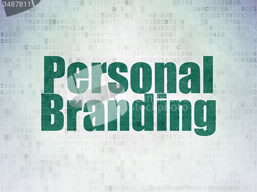 Image of Advertising concept: Personal Branding on Digital Paper background