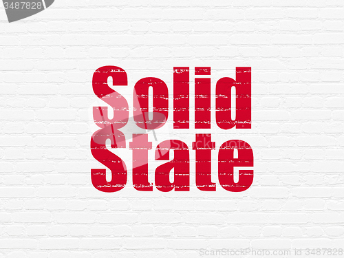 Image of Science concept: Solid State on wall background