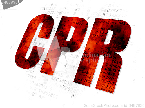 Image of Health concept: CPR on Digital background