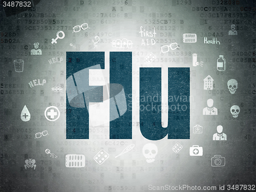 Image of Health concept: Flu on Digital Paper background