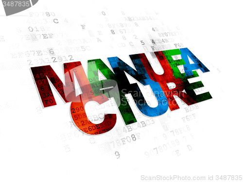 Image of Industry concept: Manufacture on Digital background