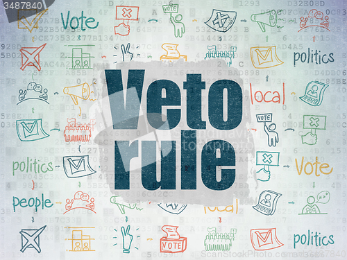 Image of Politics concept: Veto Rule on Digital Paper background