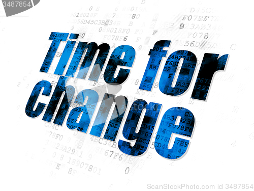 Image of Timeline concept: Time for Change on Digital background