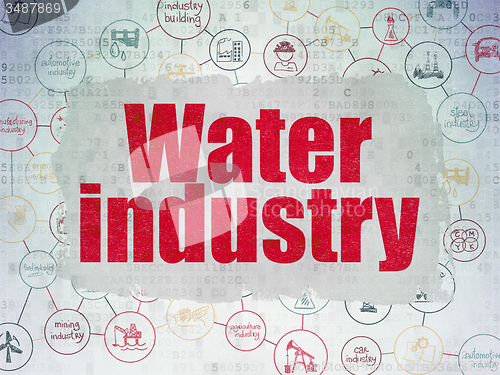 Image of Manufacuring concept: Water Industry on Digital Paper background