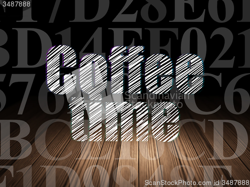 Image of Timeline concept: Coffee Time in grunge dark room