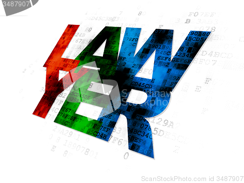 Image of Law concept: Lawyer on Digital background