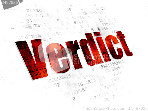 Image of Law concept: Verdict on Digital background