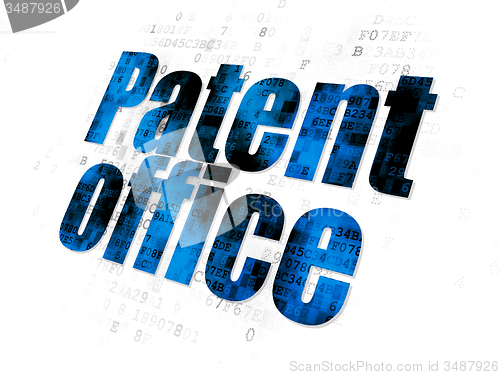 Image of Law concept: Patent Office on Digital background