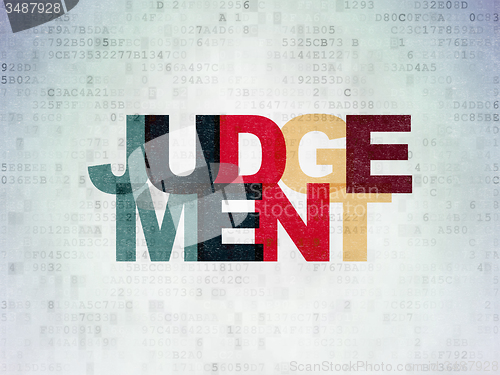 Image of Law concept: Judgement on Digital Paper background