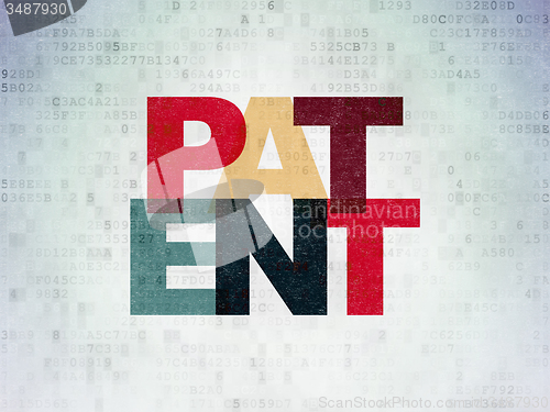 Image of Law concept: Patent on Digital Paper background