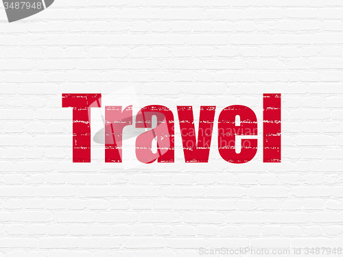 Image of Travel concept: Travel on wall background