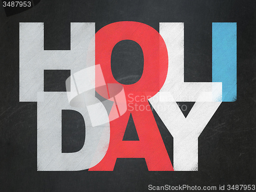 Image of Tourism concept: Holiday on School Board background