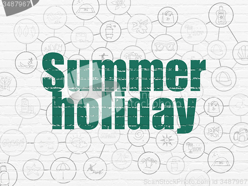 Image of Tourism concept: Summer Holiday on wall background