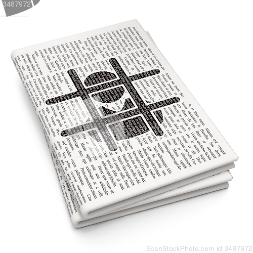 Image of Law concept: Criminal on Newspaper background