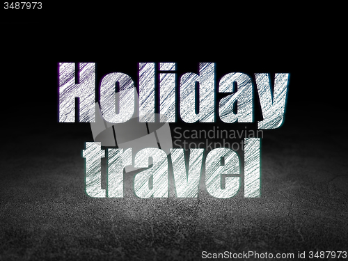 Image of Vacation concept: Holiday Travel in grunge dark room