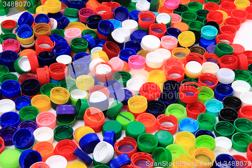 Image of pet caps recycle background