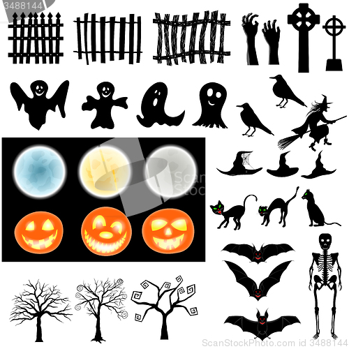 Image of Halloween Elements  Set