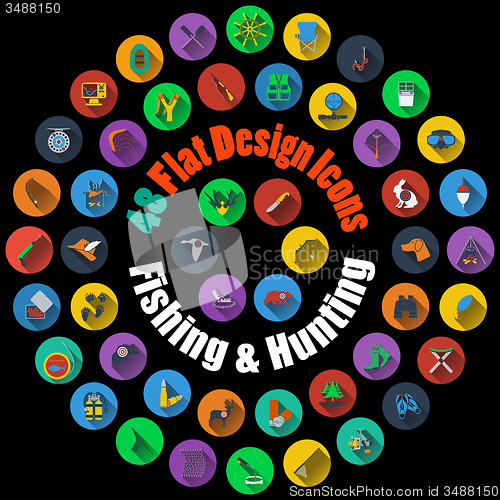 Image of Hunting and Fishing Icons 