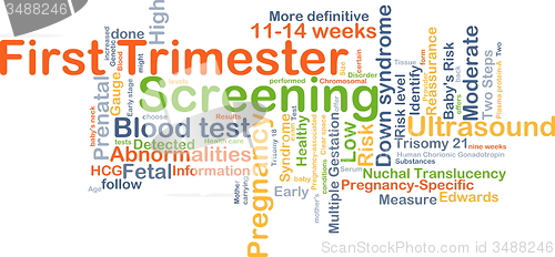 Image of First trimester screening background concept