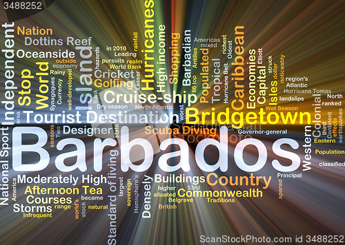 Image of Barbados background concept glowing