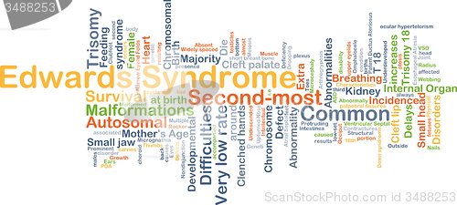 Image of Edwards syndrome background concept