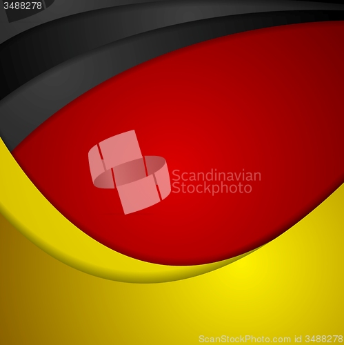 Image of Corporate wavy bright abstract background. German colors