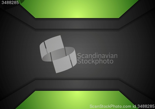 Image of Dark black and green tech corporate design