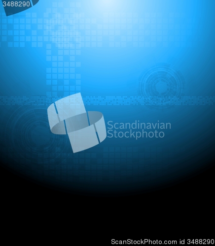 Image of Dark blue tech vector background