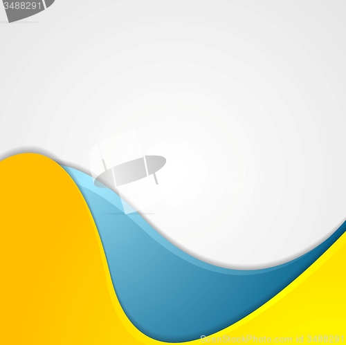 Image of Bright waves on light background
