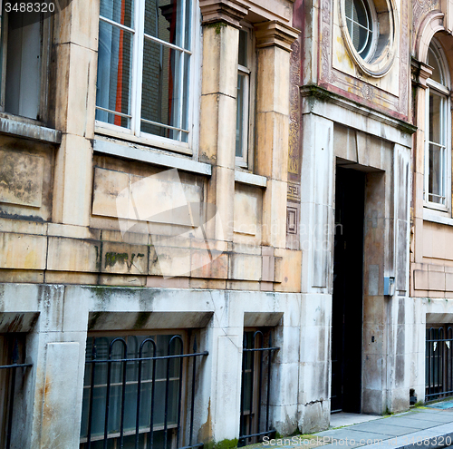 Image of exterior old architecture in england london europe wall and hist