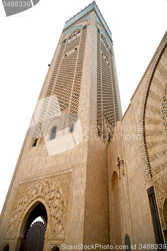 Image of  muslim in  mosque the   morocco  africa    sky