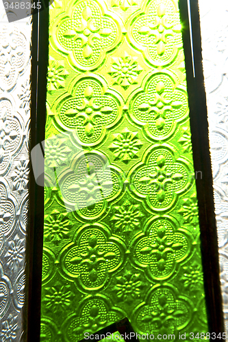 Image of colorated   in morocco africa window and light