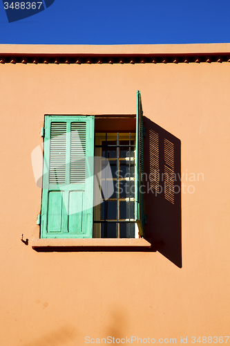 Image of  window in morocco africa and old construction wal brick histori