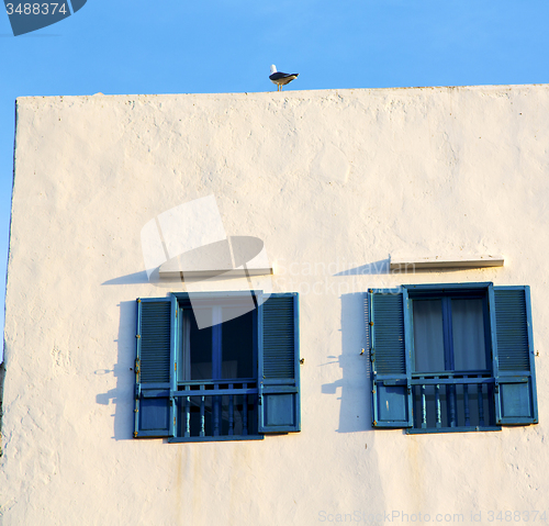 Image of  window in morocco africa and old construction wal brick histori