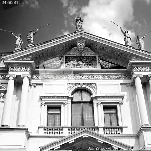 Image of building old architecture in italy europe milan religion       a