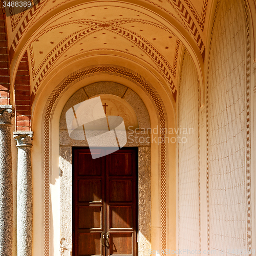 Image of old   door    in italy old ancian wood and traditional  texture 