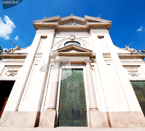 Image of column old architecture in italy europe milan religion       and